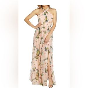 Adrianna Papell Floral Printed Organza Gown Size 10